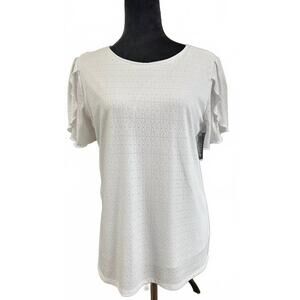 NEW N TOUCH women's raindrop top in white